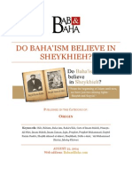 Do Baha'ism Believe in Sheykhieh?