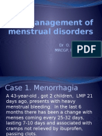Management of Menstrual Disorders