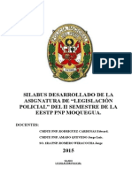 Sylabus Desarrollado Legislacion Policial 2015