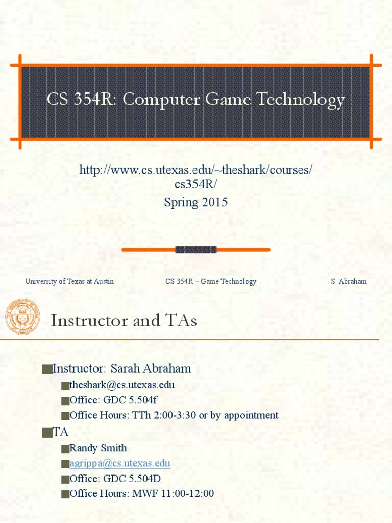 Computer Game Technology PDF Lag Rendering Graphics)