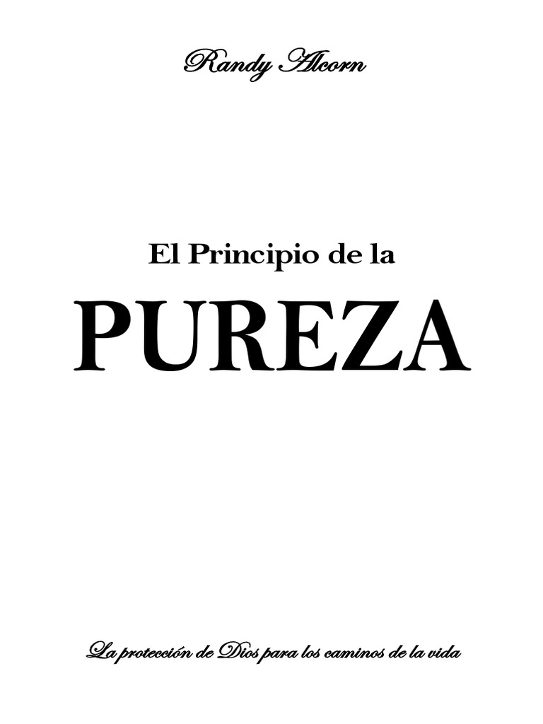 El Principio de La Pureza PDF Lujuria Pecado