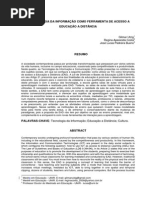 A TECNOLOGIA DA INFORMAÇÃO COMO FERRAMENTA DE ACESSO A EDUCAÇÃO A DISTÂNCIA