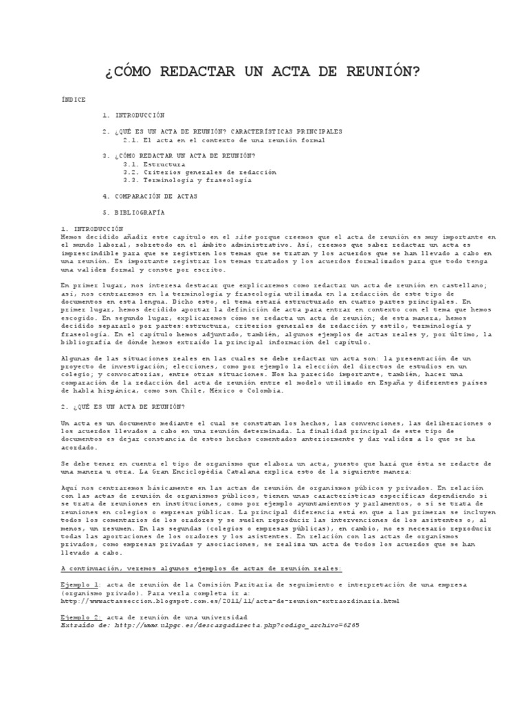 Cómo Redactar Un Acta de Reunión | Votación | México