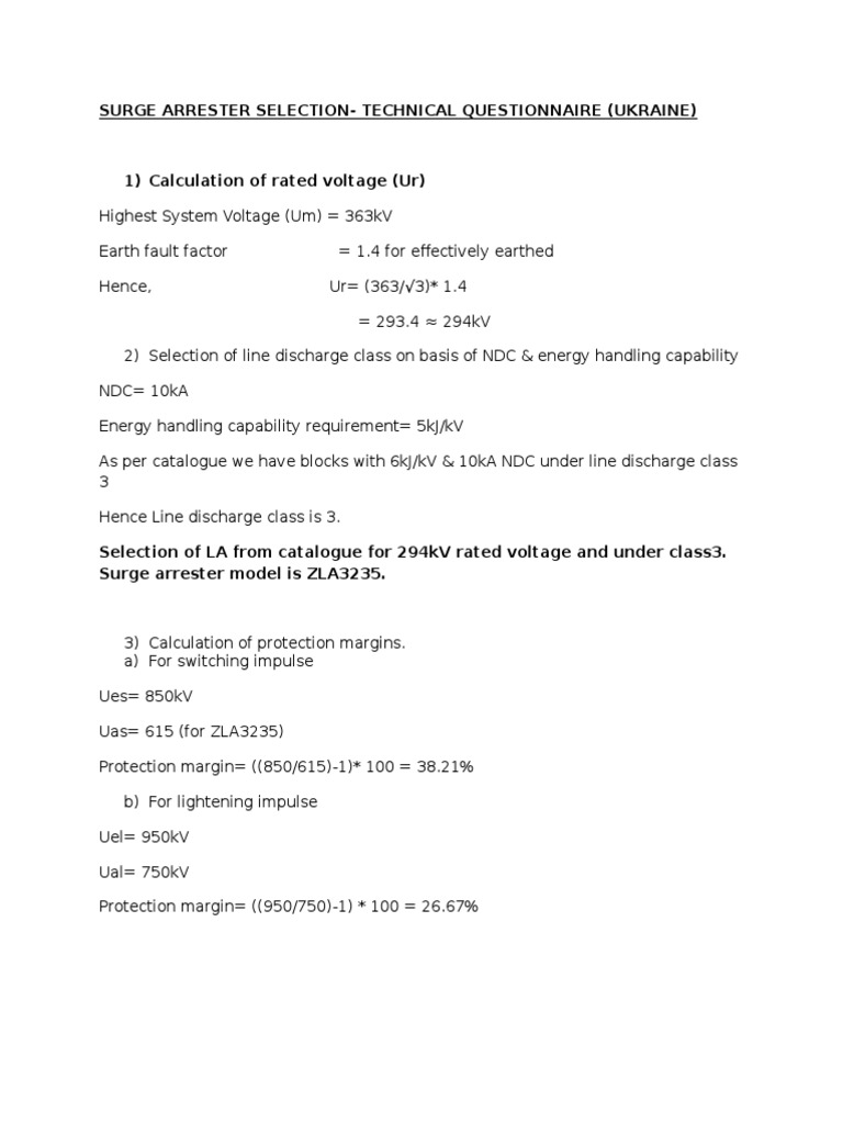 Surge Arrester Selection Guide | PDF