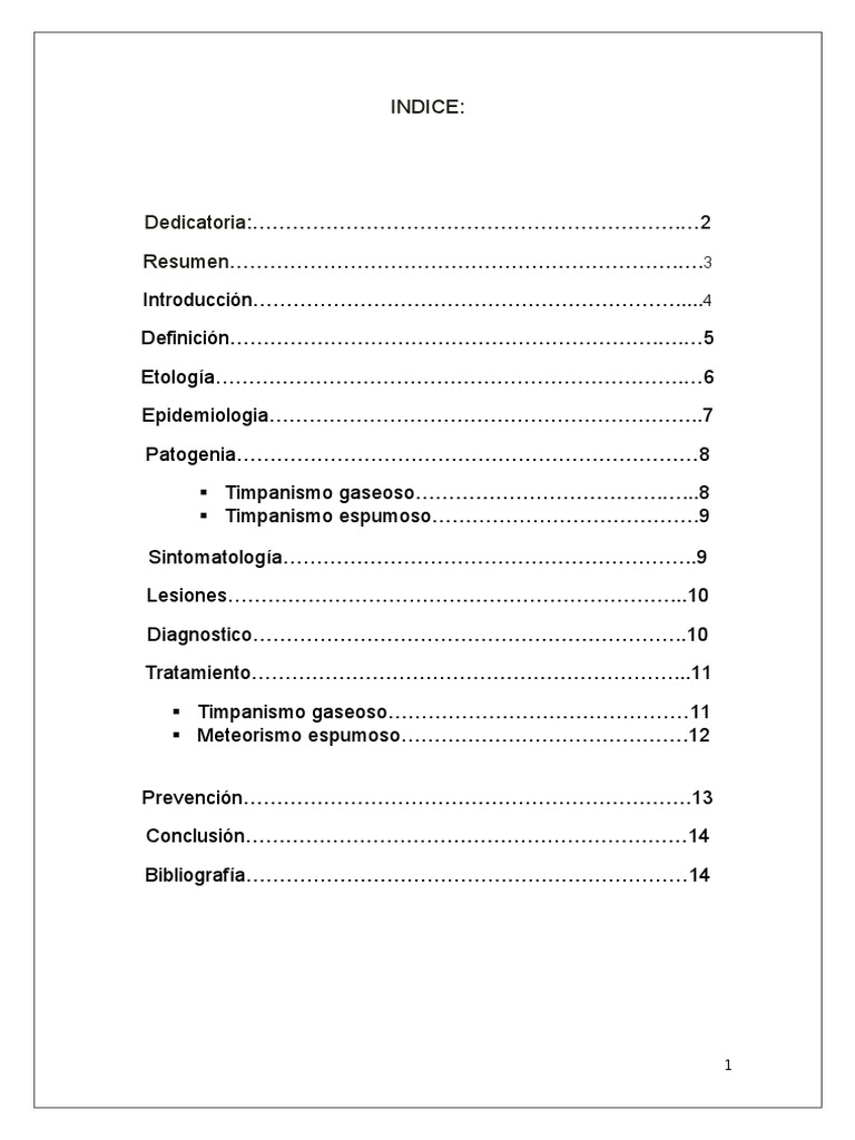 Timpanismo en Bovinos y Ovinos Monografia PDF Rumiante Vacas