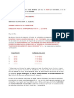 Carta para Reclamar Comisiones Por Descubierto en Un Prestamo No Vigente Mas Intereses