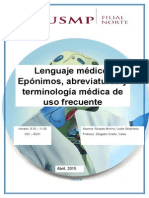 Lenguaje, Terminologia, Abreviatura y Epónimos Médicos (Autoguardado)