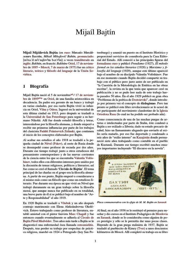 Mijaíl Bajtín | PDF | Semiótica | Comunicación humana