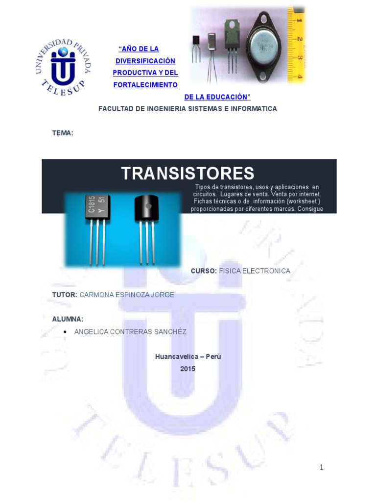 TRANSISTORES, PDF, Transistor