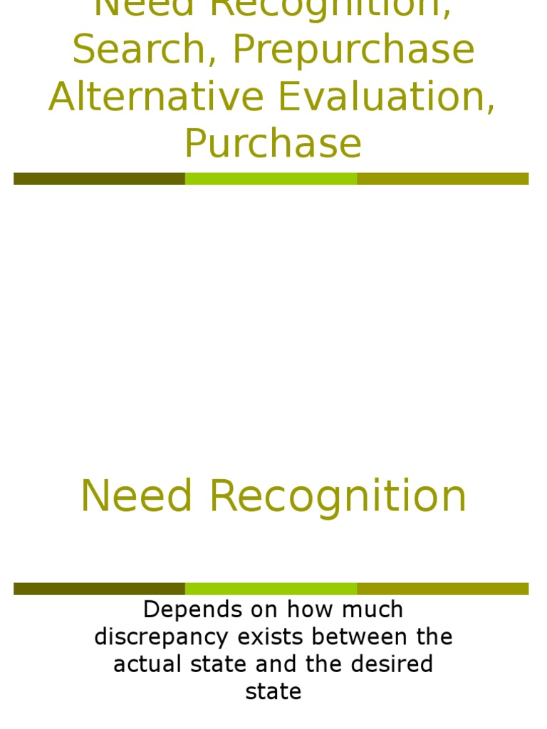 Understanding Need Recognition in Marketing | PDF | Retail | Brand