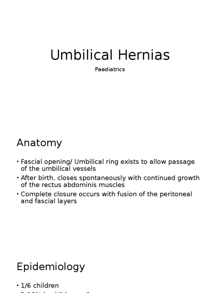 Understanding Umbilical Hernias in Children | PDF