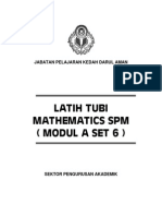 Mathematics SPM Module A Set 6