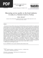 Download Measuring Service Quality in the Hotel Industry a Study in a Business Hotel by Myrna Rivera SN265576787 doc pdf