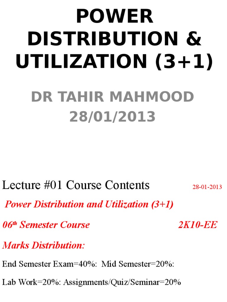 Power Distribution and Utilization Overview | PDF | Insulator ...