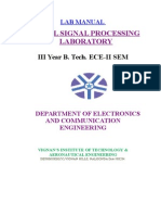 Digital Signal Processing Laboratory: Iii Year B. Tech. Ece-Ii Sem