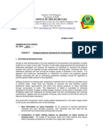 Philippine National Standards for Drinking Water 2007(1)