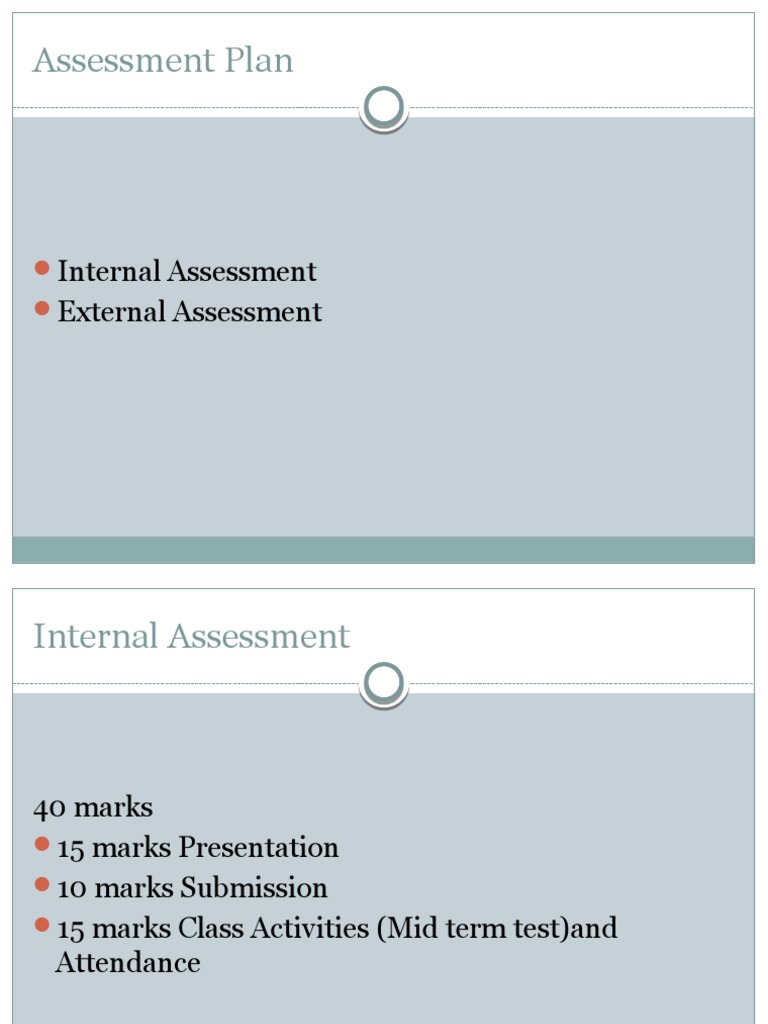 Marketing Assessment Plan Overview | PDF