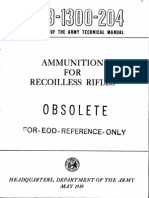 Ammunition For Recoil Less Rifles TM 204