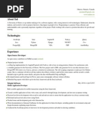 Tedmorin Resume