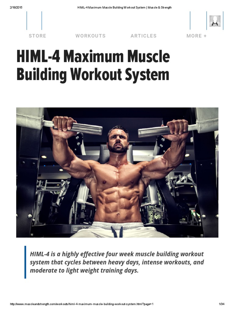 HIML-4 Muscle Building Workout Plan | PDF | Sports | Physical Exercise