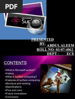 Download 19937147 Microsoft Surface Ppt by abdulaleem_62 SN26561912 doc pdf