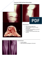 MSK Final Exam Review Sheet Key Bone and Joint Topics