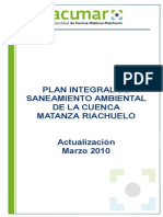 Plan Integral de Saneamiento Ambiental de La Cuenca Matanza Riachuelo Marzo 2010
