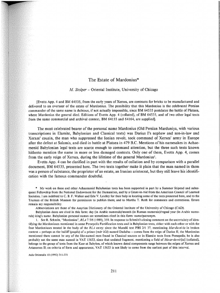 The State of Mardonius | PDF
