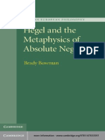 Brady Bowman-Hegel and the Metaphysics of Absolute Negativity-Cambridge University Press (2013)