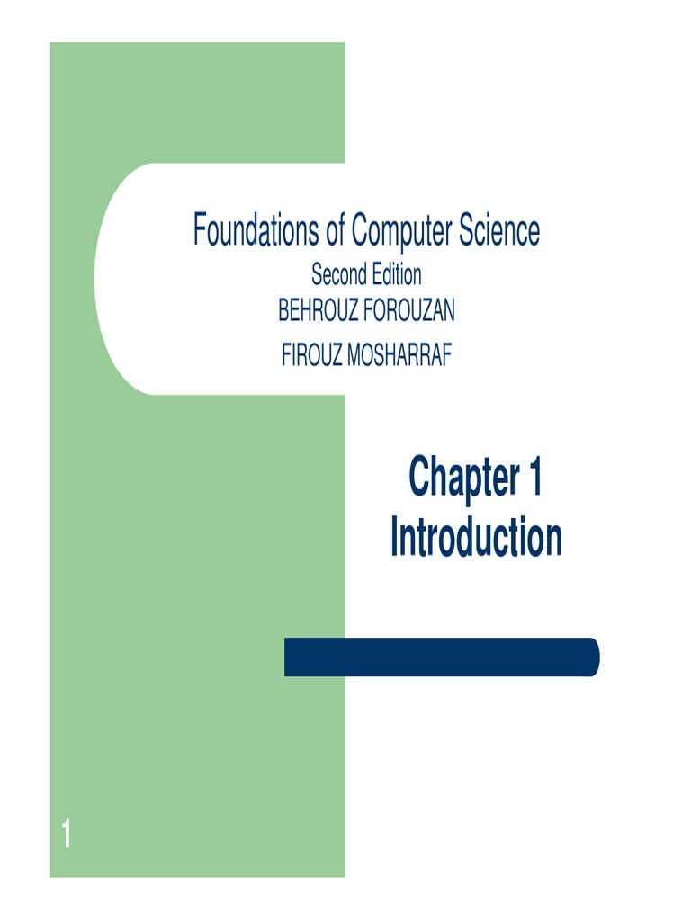 Foundations of Computer Science - Chapter 1 | PDF | Computer Data ...