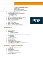 Outline: Organic Chemistry: 1.introduction & IUPAC Nomenclature