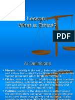 Lesson I What Is Ethics?