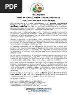 Nota de Prensa de La Marcha Contra Monsanto