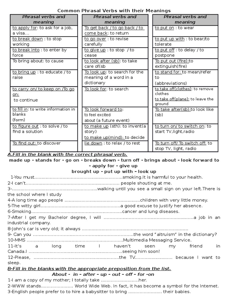 Essential Phrasal Verbs Explained | PDF | Language Arts & Discipline