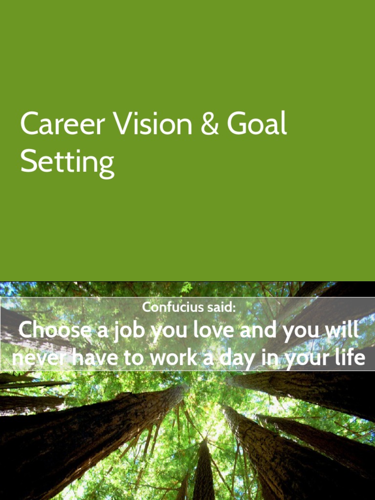 Career Vision and Goal Setting Guide | PDF | Self-Improvement