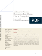  Evidence for Aseismic Deformation Rate Changes Prior to Earthquake