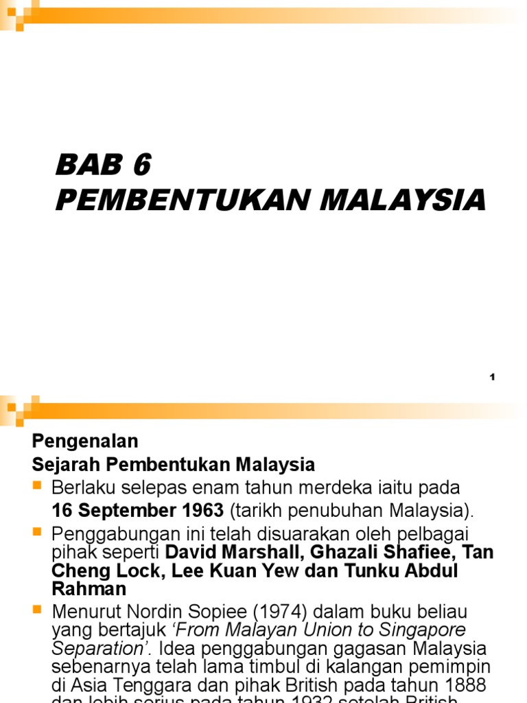 Bab 6 Pembentukan Malaysia Pdf