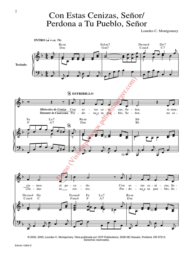 Con Estas Cenizas Cuaresma Prestado Musica Clasica scribd