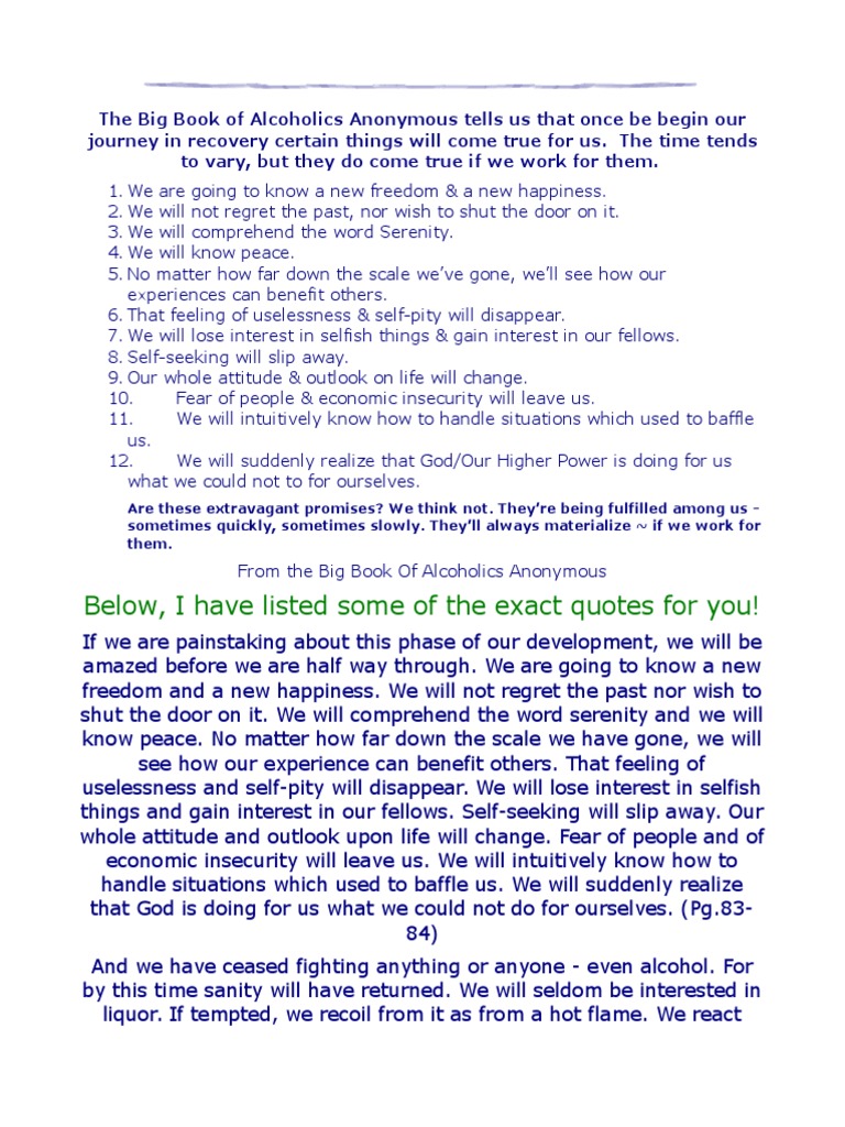 The Promises Aa Printable The Promises Aa Printable