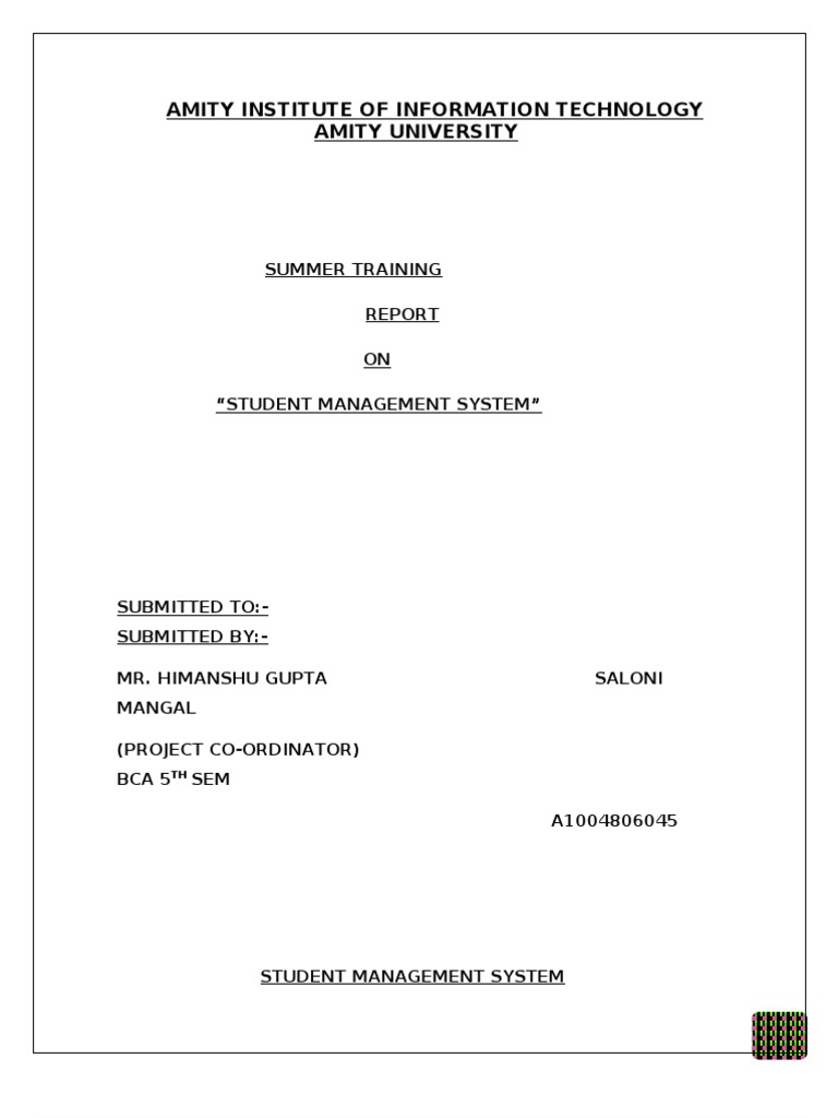 Student Management System | PDF | Software Testing | Software Development