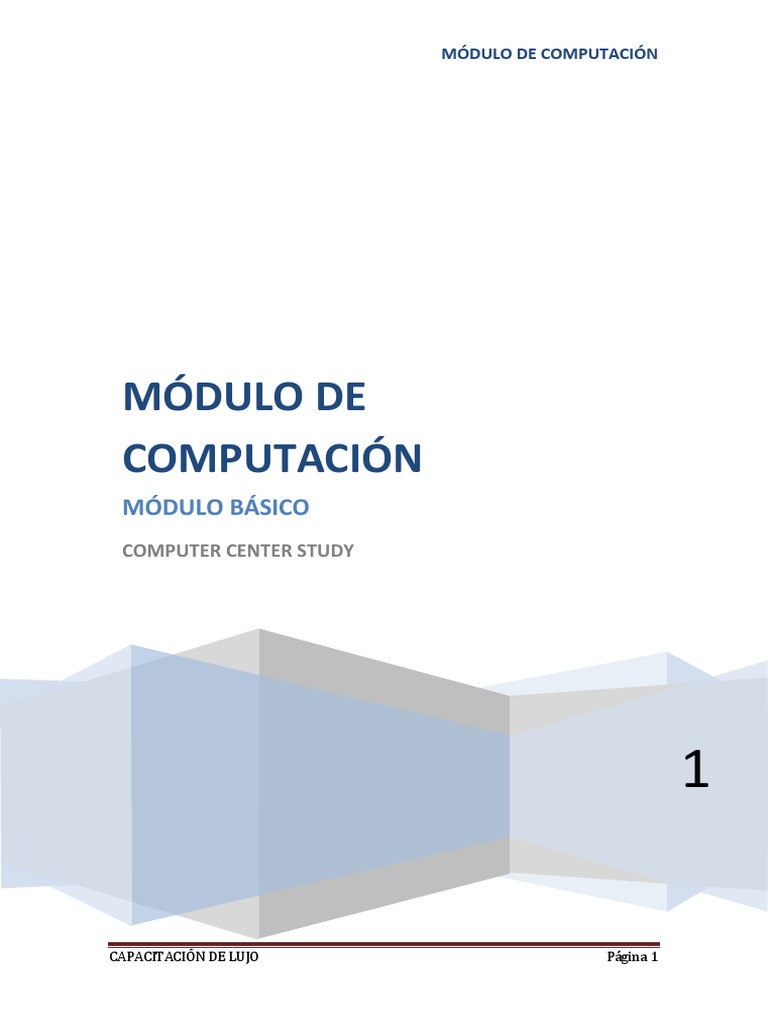Modulo 1 De Computacion Pdf Ciencias De La Computación Software