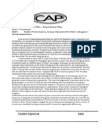 Assignment/Activity Title - Inspirations Play Year - Freshman Skill - Public Performance, Group Dynamicsportfolio Category - Social Awareness