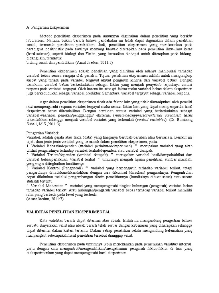 Penelitian Eksperimental