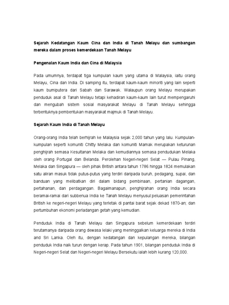 Assignment Sejarah Orang India Dan Cina