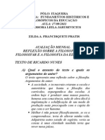 Reflexão Do Texto A Filosofia, o Filosofar e A Filosofia Da Educação