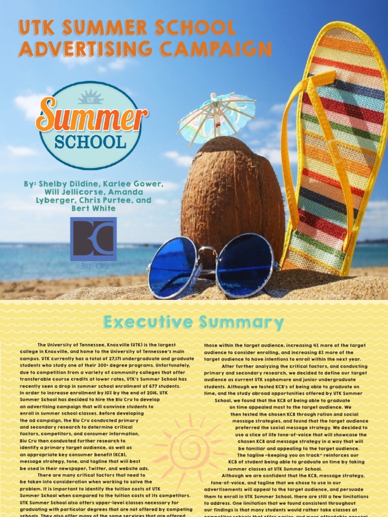 UTK Summer School Ad Book | PDF | Knoxville | Postgraduate Education