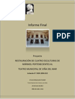 Informe Final Proyecto Conservación y Restauración de 4 Esculturas de Mármol