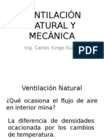 Ventilación natural y mecánica en minería: tipos y cálculo de densidad del aire