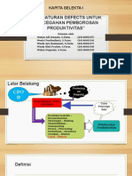 Pengaturan Defects Untuk Pencegahan Pemborosan Pada Produktivitas