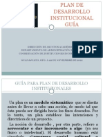 Guía Plan de Desarrollo Institucional para Escuelas Incorporadas Ug